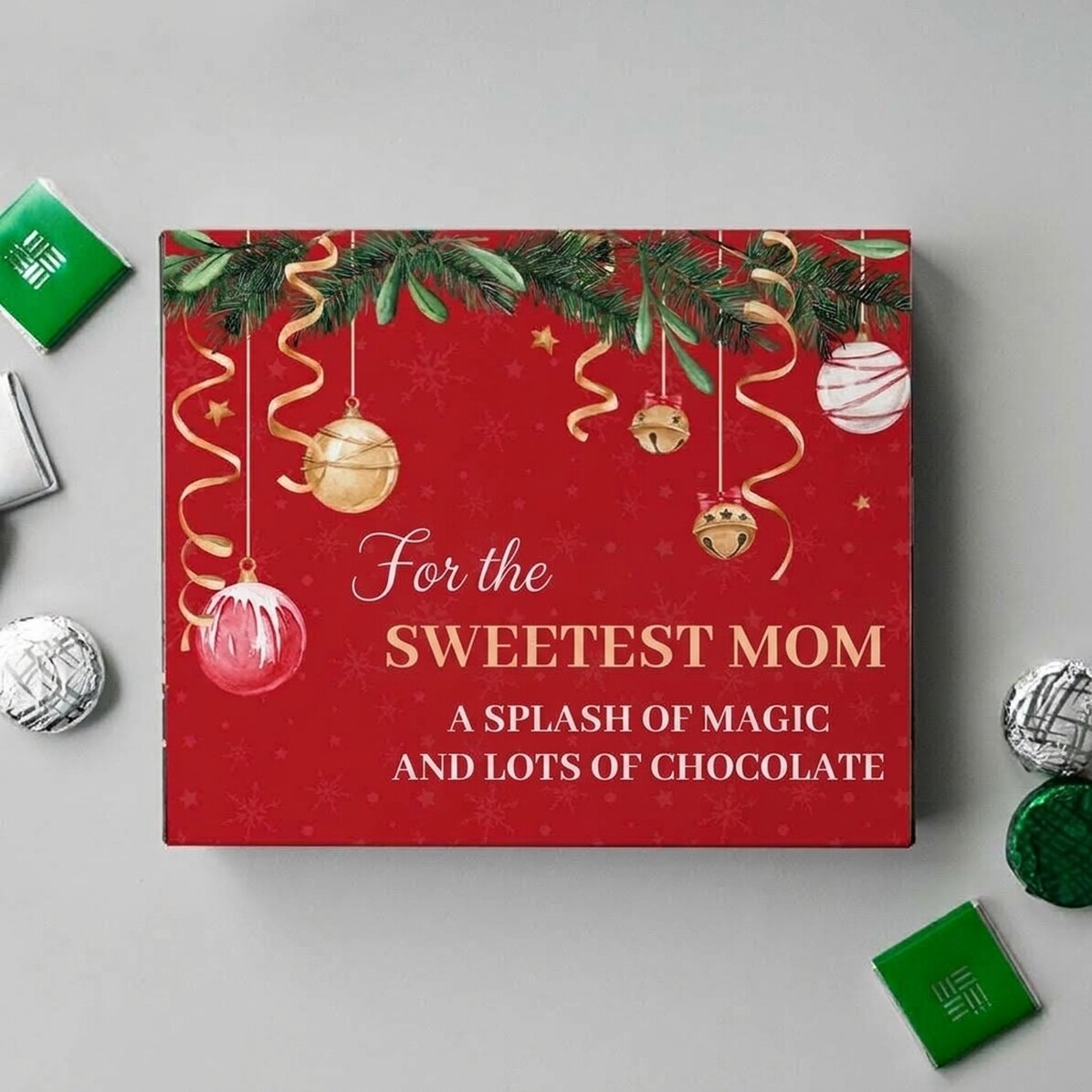 Scatola di caramelle personalizzata con scritta - Natale