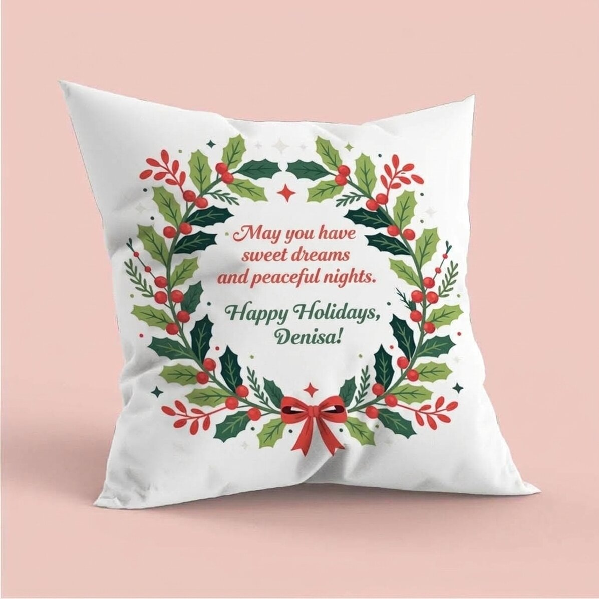 Cuscino personalizzato con messaggio - Dolci sogni
