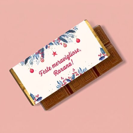 Mini tavoletta di cioccolato personalizzata con scritta - Natale