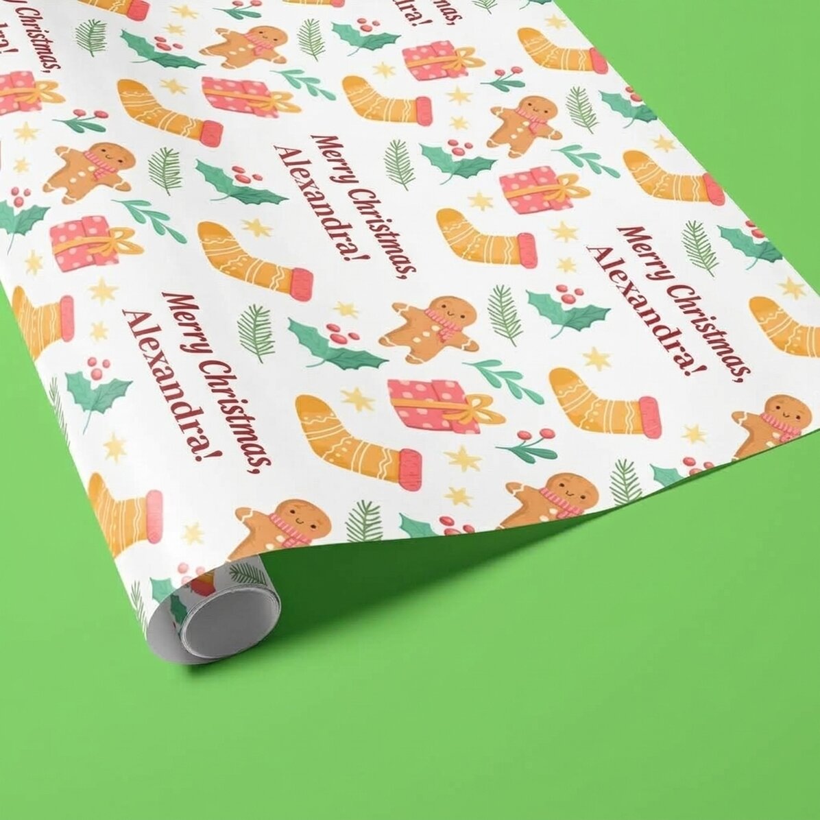 Carta da regalo personalizzata con testo - Gingerbread