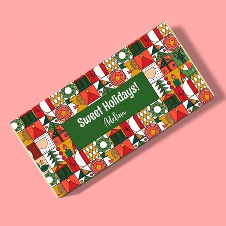 Cioccolato personalizzato con messaggio - Geometric Christmas