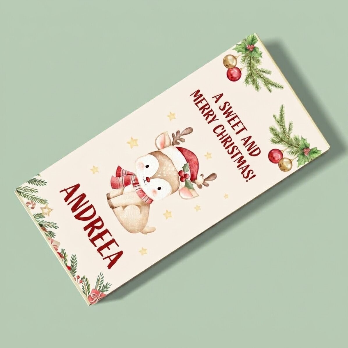 Cioccolato personalizzato con scritta - Caprioara