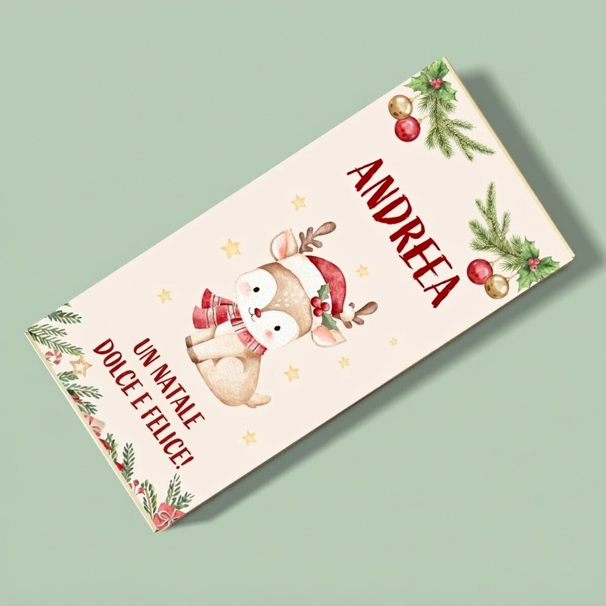 Cioccolato personalizzato con scritta - Caprioara