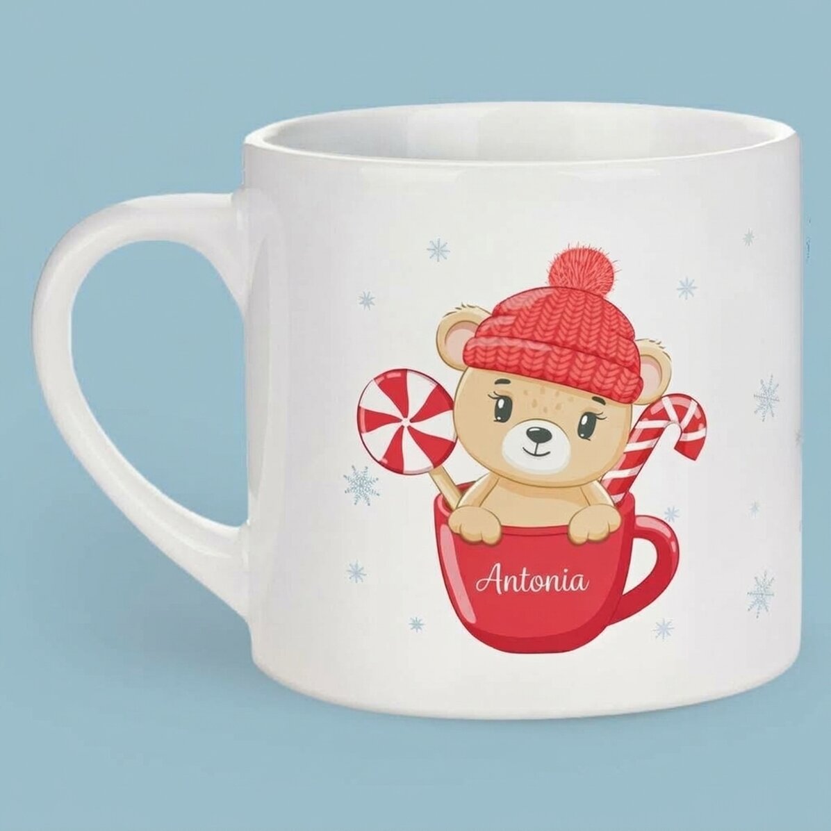 Tazza personalizzata per bambini con nome e foto - Natale