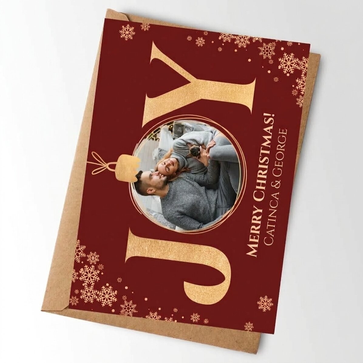 Biglietto personalizzato con foto e messaggio - Buon Natale!