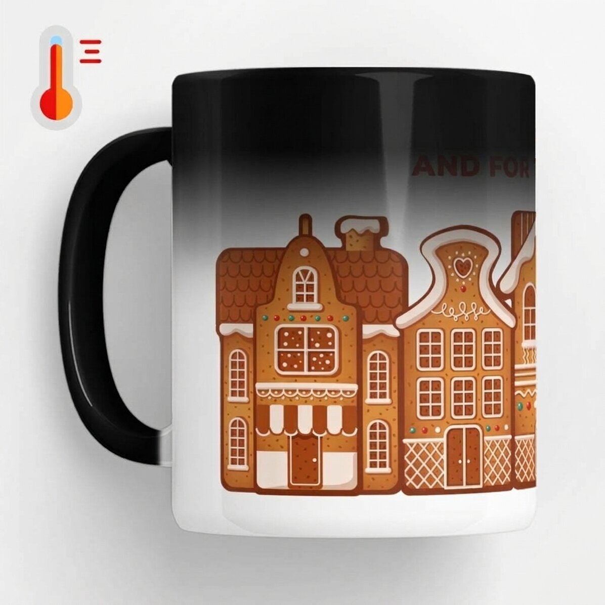 Tazza termosensibile personalizzata con messaggio - Gingerbread