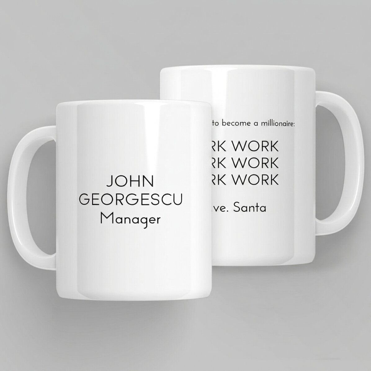 Tazza personalizzata con messaggio - Milionario