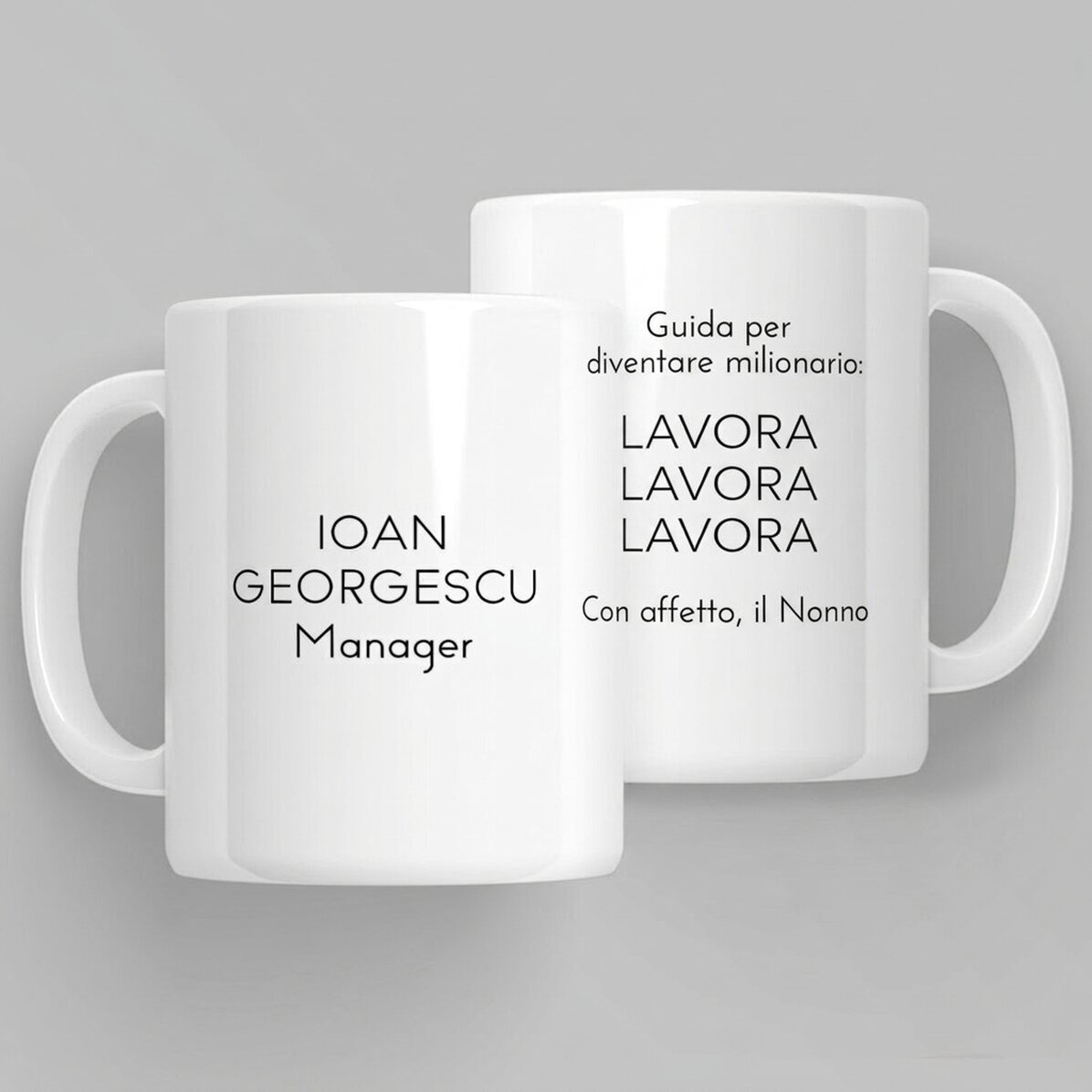 Tazza personalizzata con messaggio - Milionario