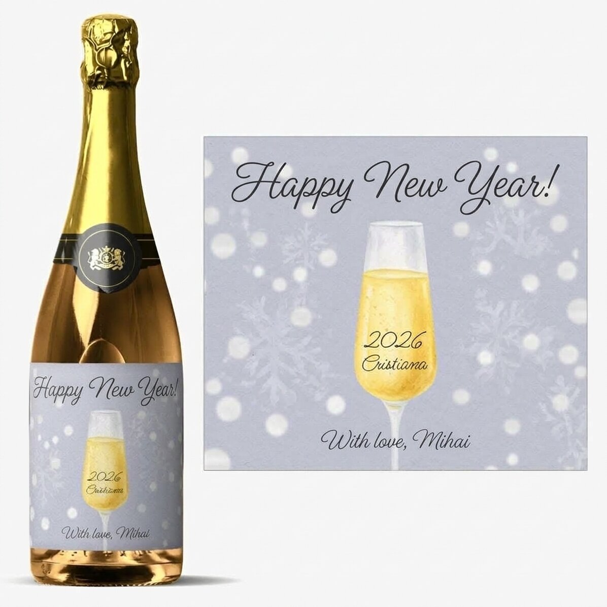 Spumante personalizzato con scritta - Champagne Glass