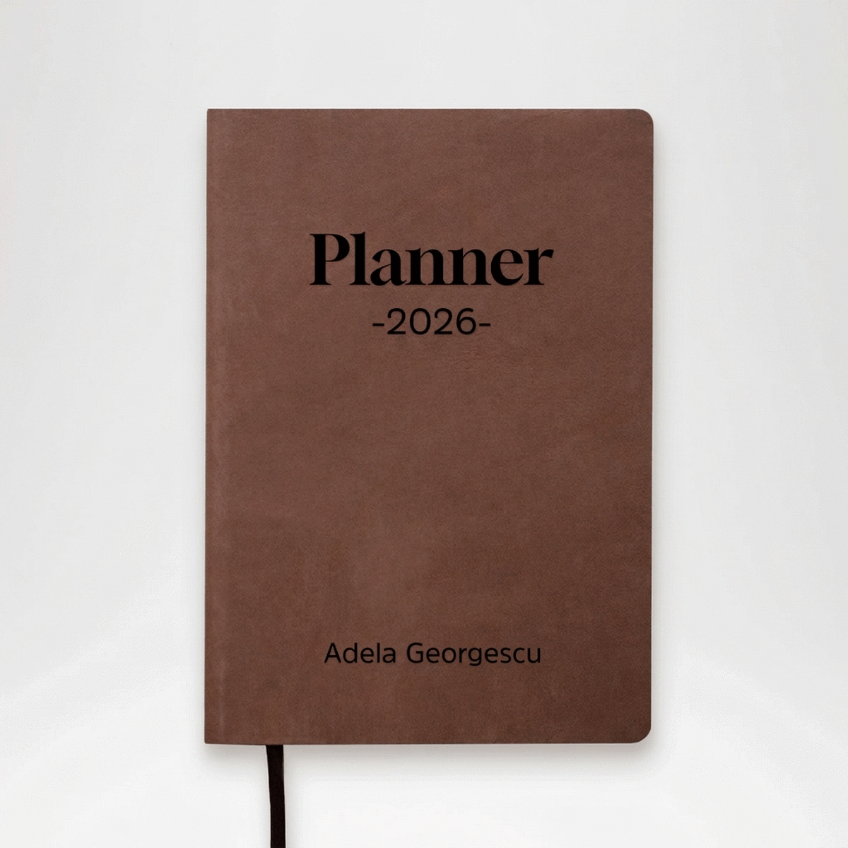 Agenda in pelle personalizzata con testo - Planner