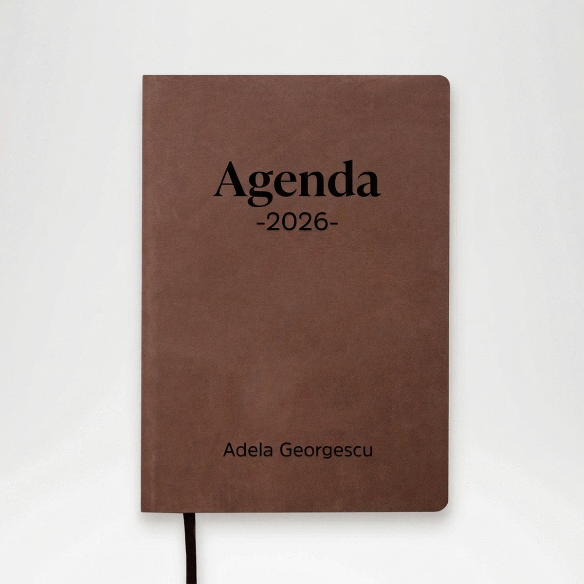 Agenda in pelle personalizzata con testo - Planner