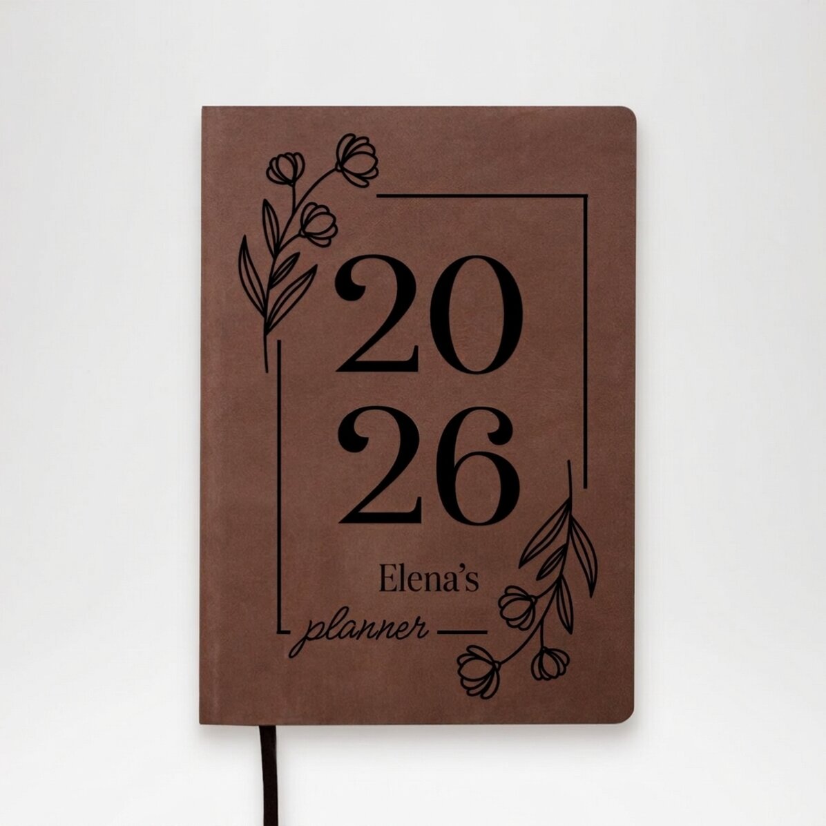 Agenda in pelle personalizzata con messaggio - Planner