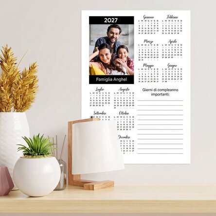 Calendario personalizzato con foto e messaggio - Notite