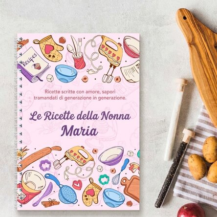 Quaderno personalizzato con messaggio - Ricette