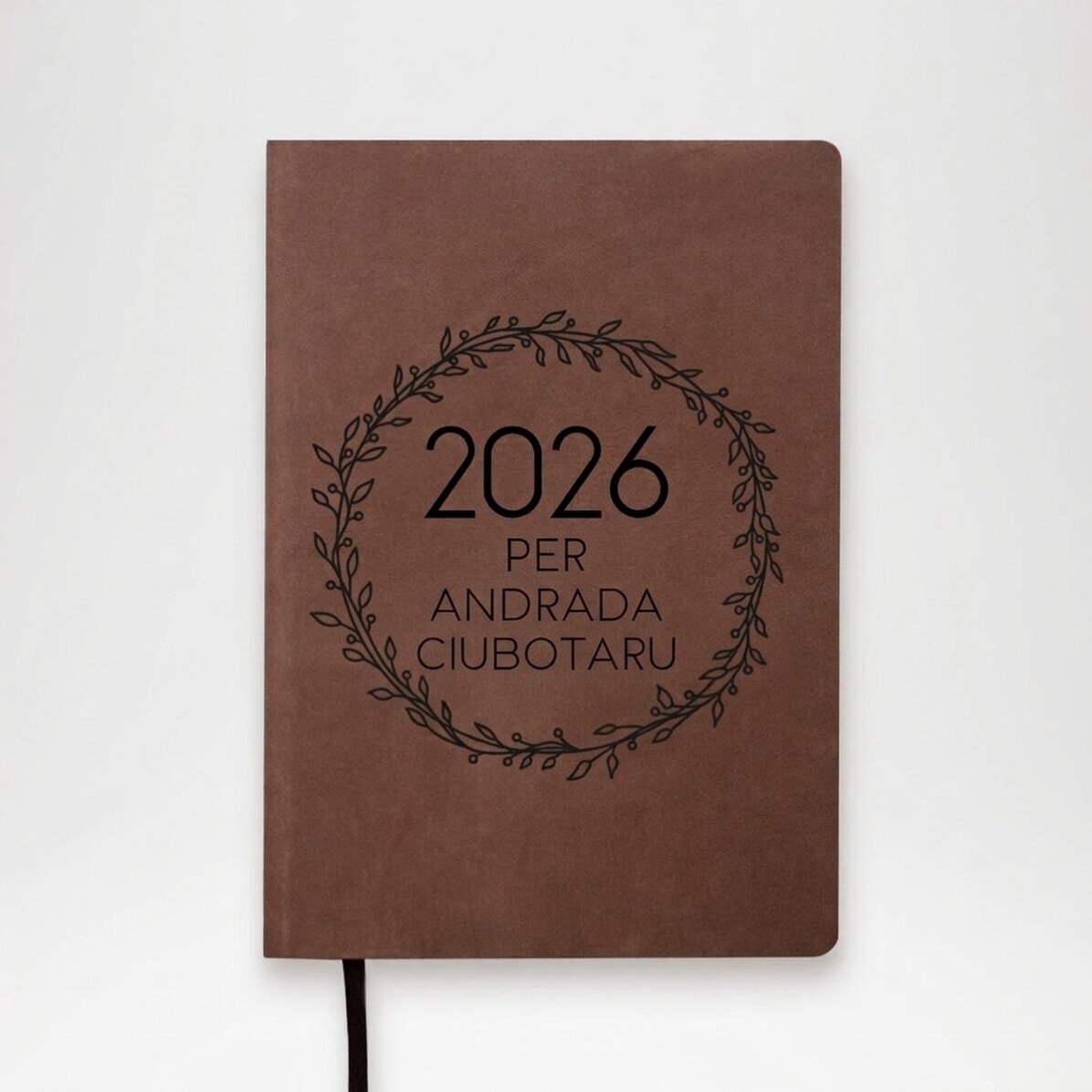 Agenda in pelle personalizzata con nome