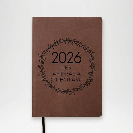 Agenda in pelle personalizzata con nome