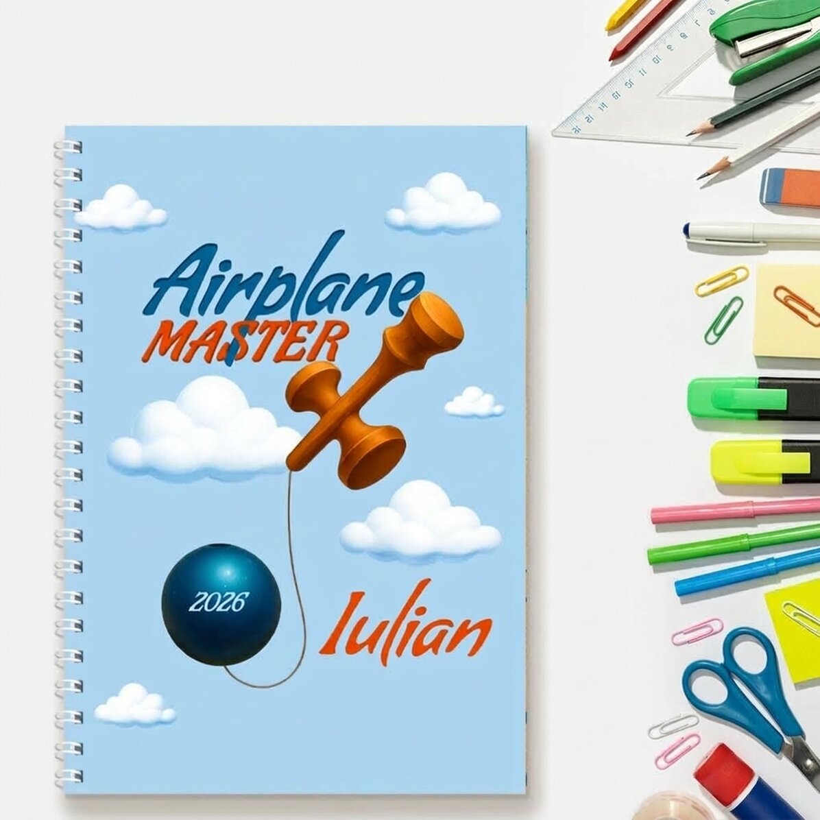 Quaderno personalizzato con testo - Airplane Master