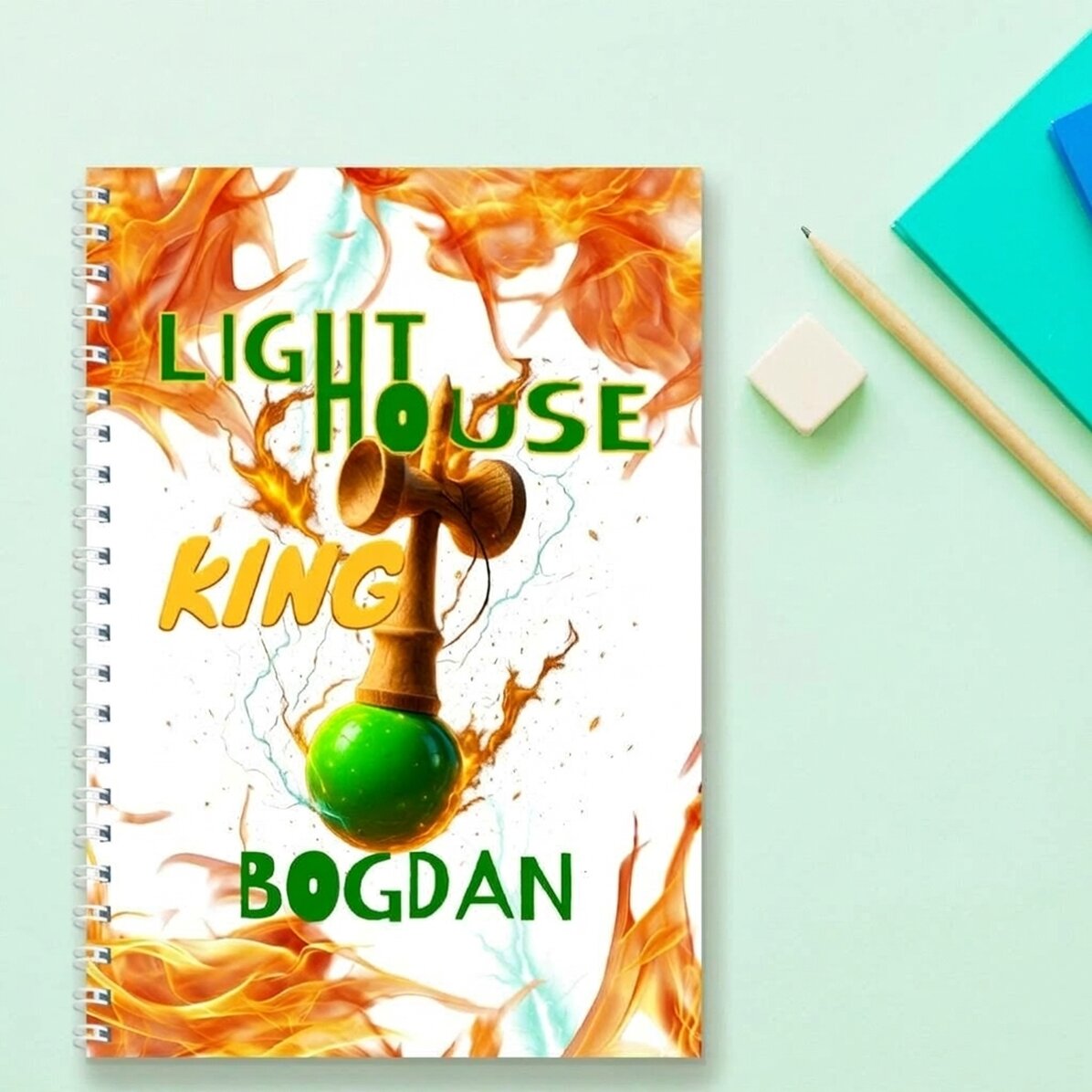 Quaderno personalizzato con testo - Lighthouse King