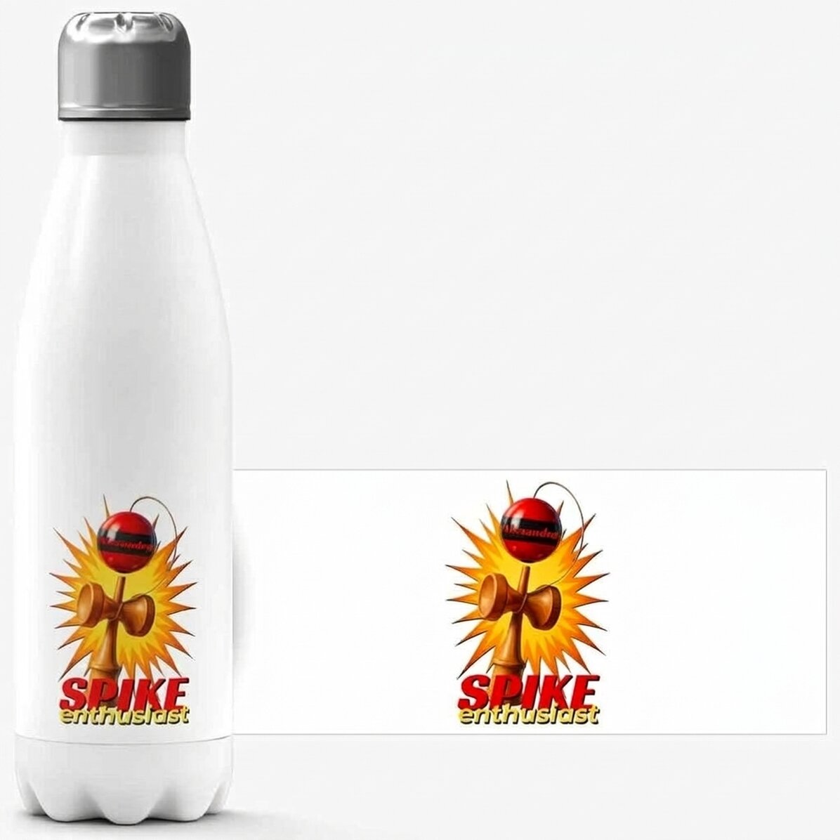 Thermos con base bianca personalizzato con scritta - Spike Enthusiast