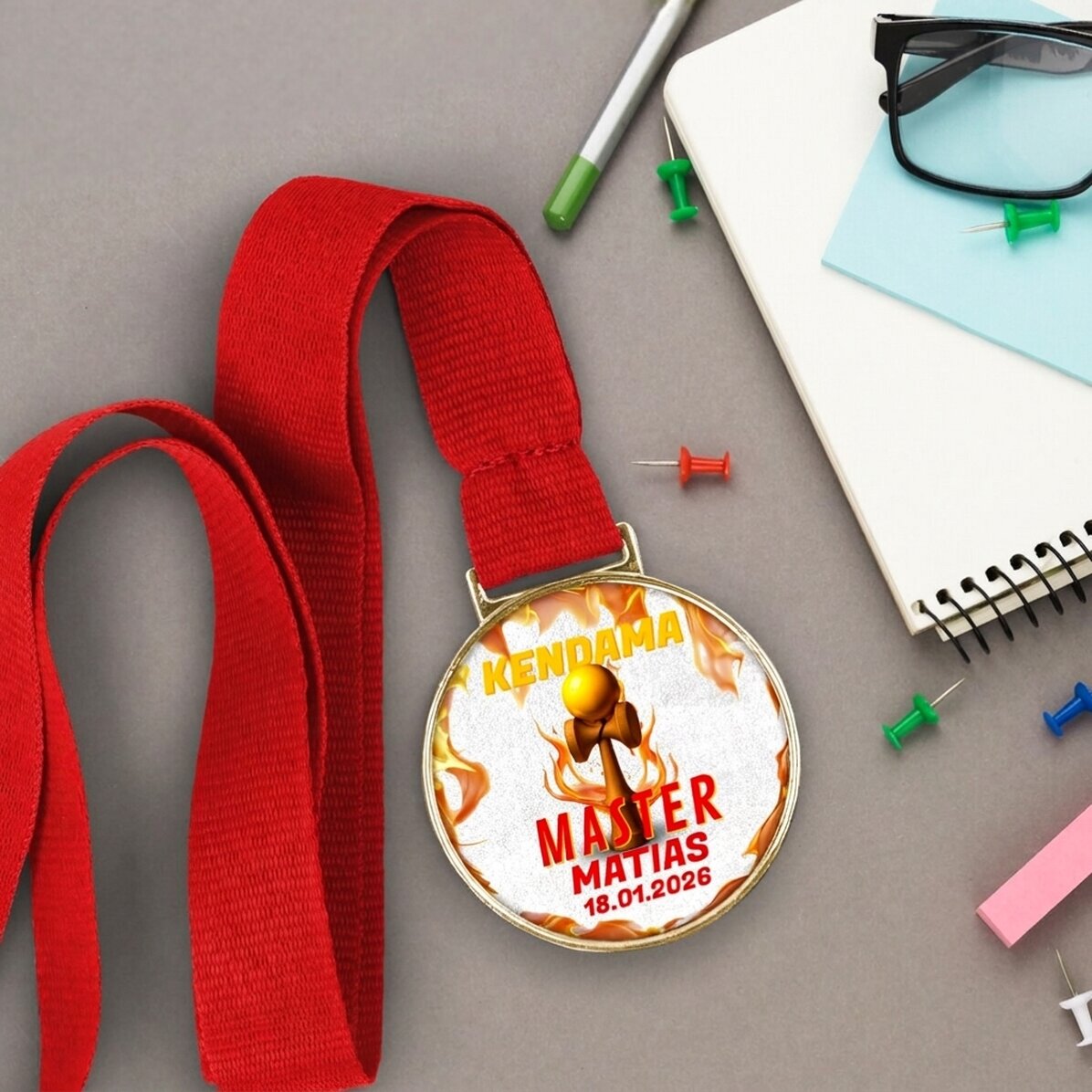 Medaglia personalizzata con scritta - Kendama Master