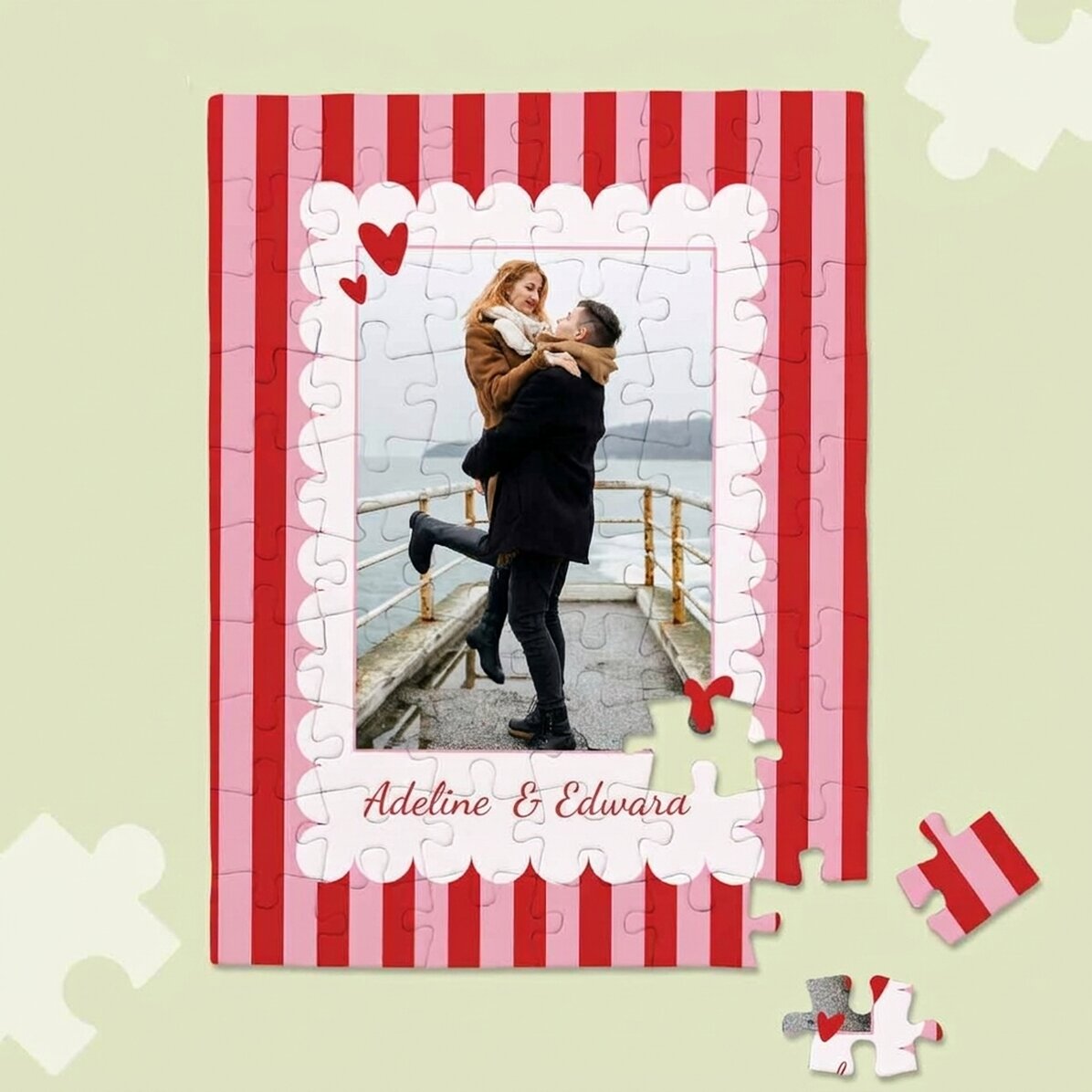 Puzzle personalizzato con foto e testo - Love