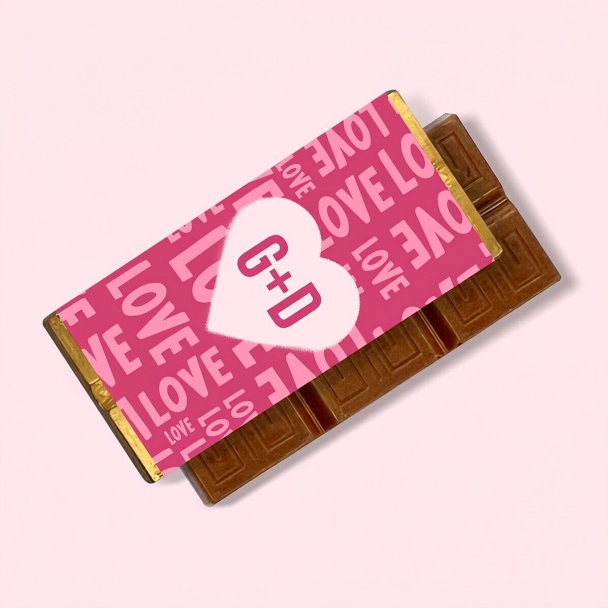Mini tavoletta di cioccolato personalizzata con le iniziali - Cuore