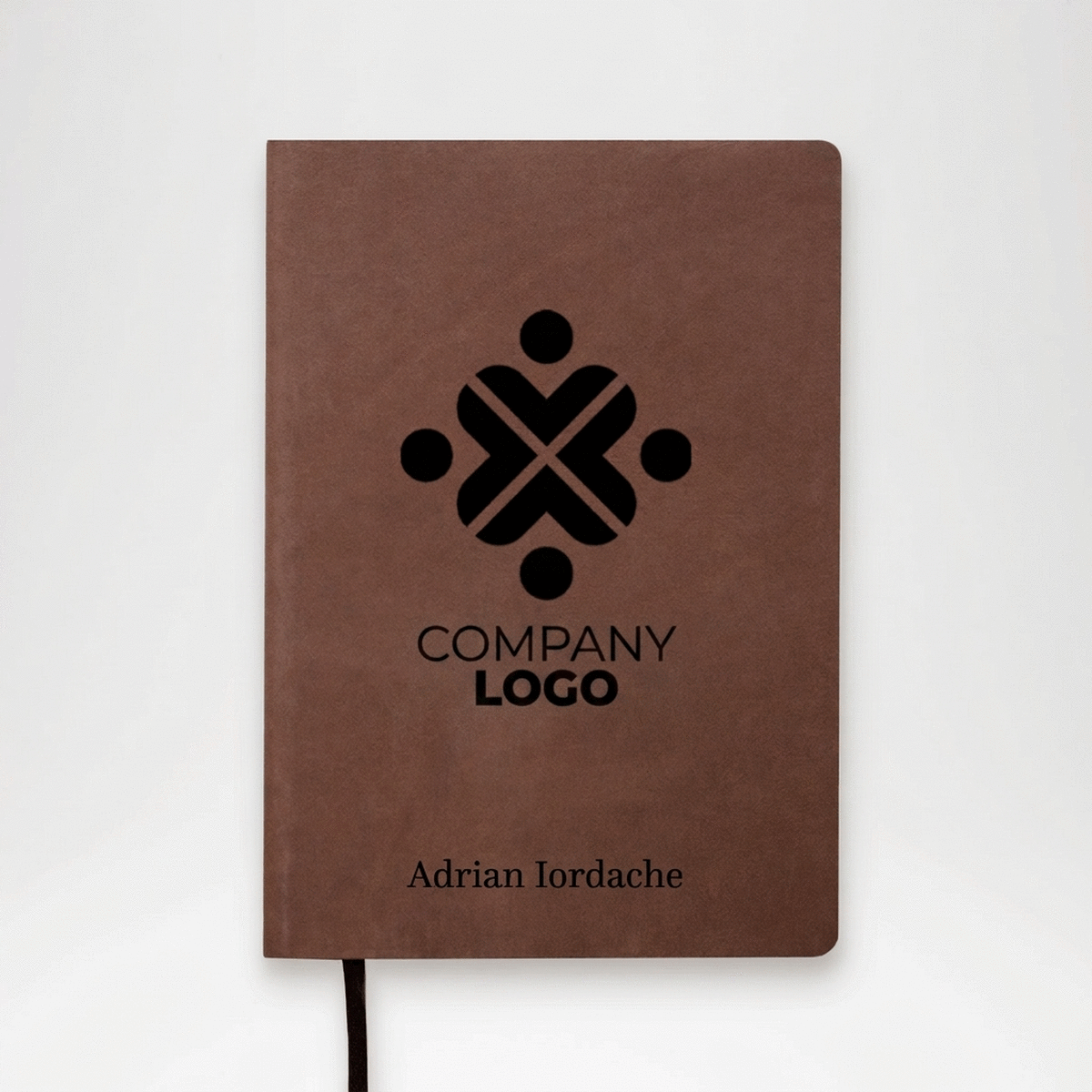 Agenda in pelle personalizzata con nome e logo