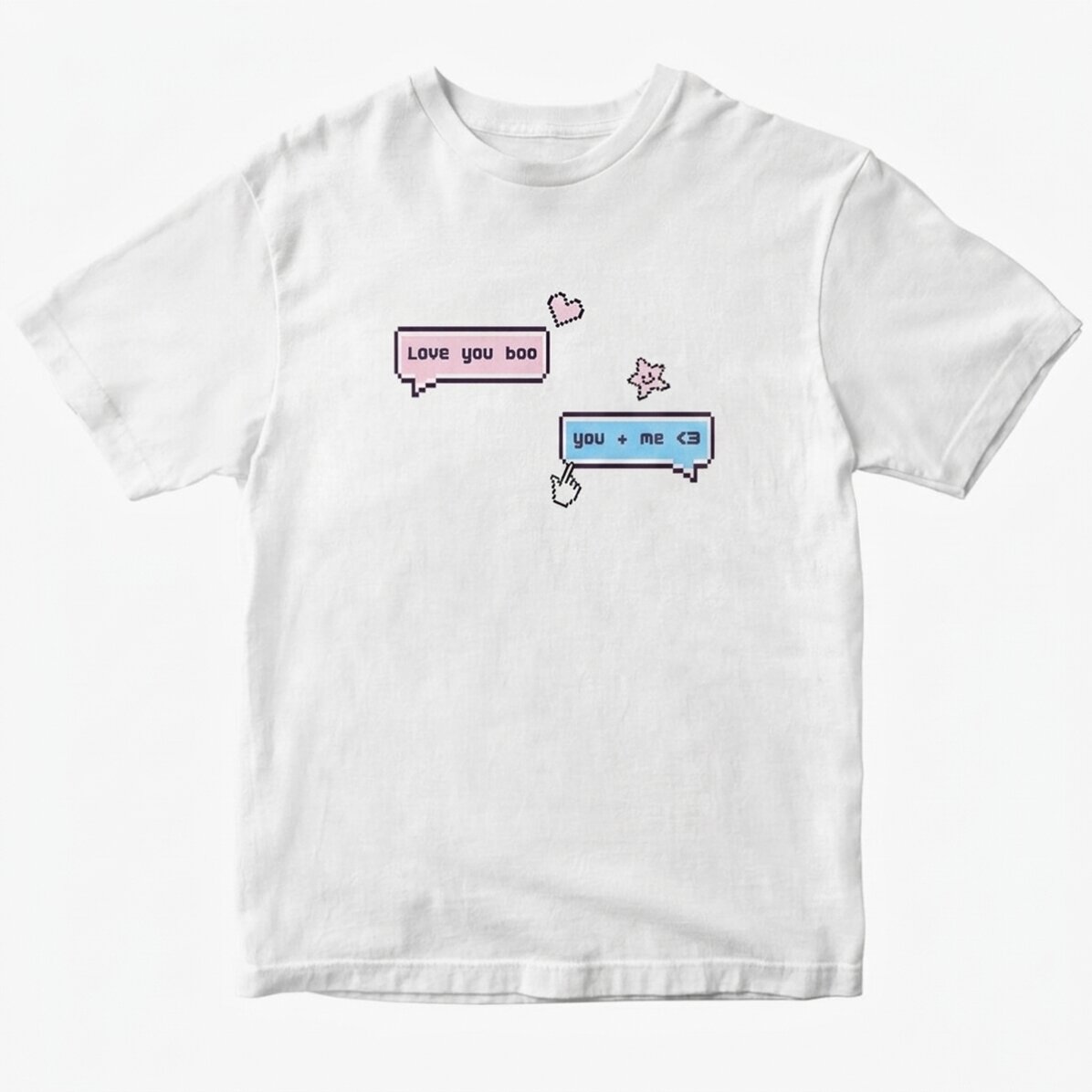 Maglietta in cotone personalizzata con scritta - Pixel Chat