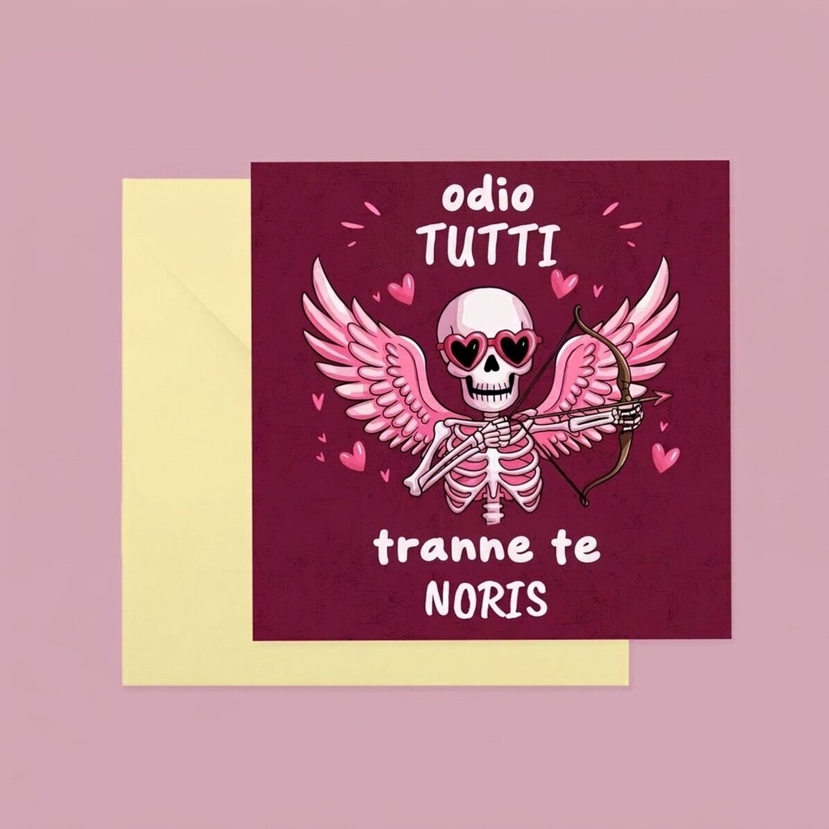 Tessera quadrata personalizzata con scritta - "Hate everyone"