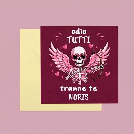 Tessera quadrata personalizzata con scritta - "Hate everyone"