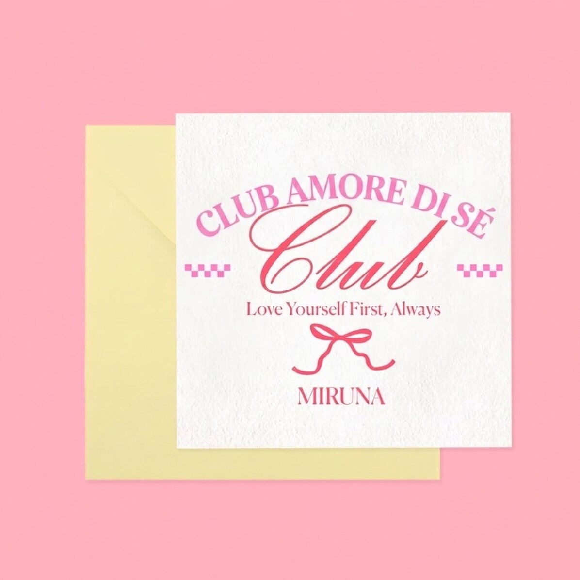 Tessera quadrata personalizzata con testo - Self Love Club