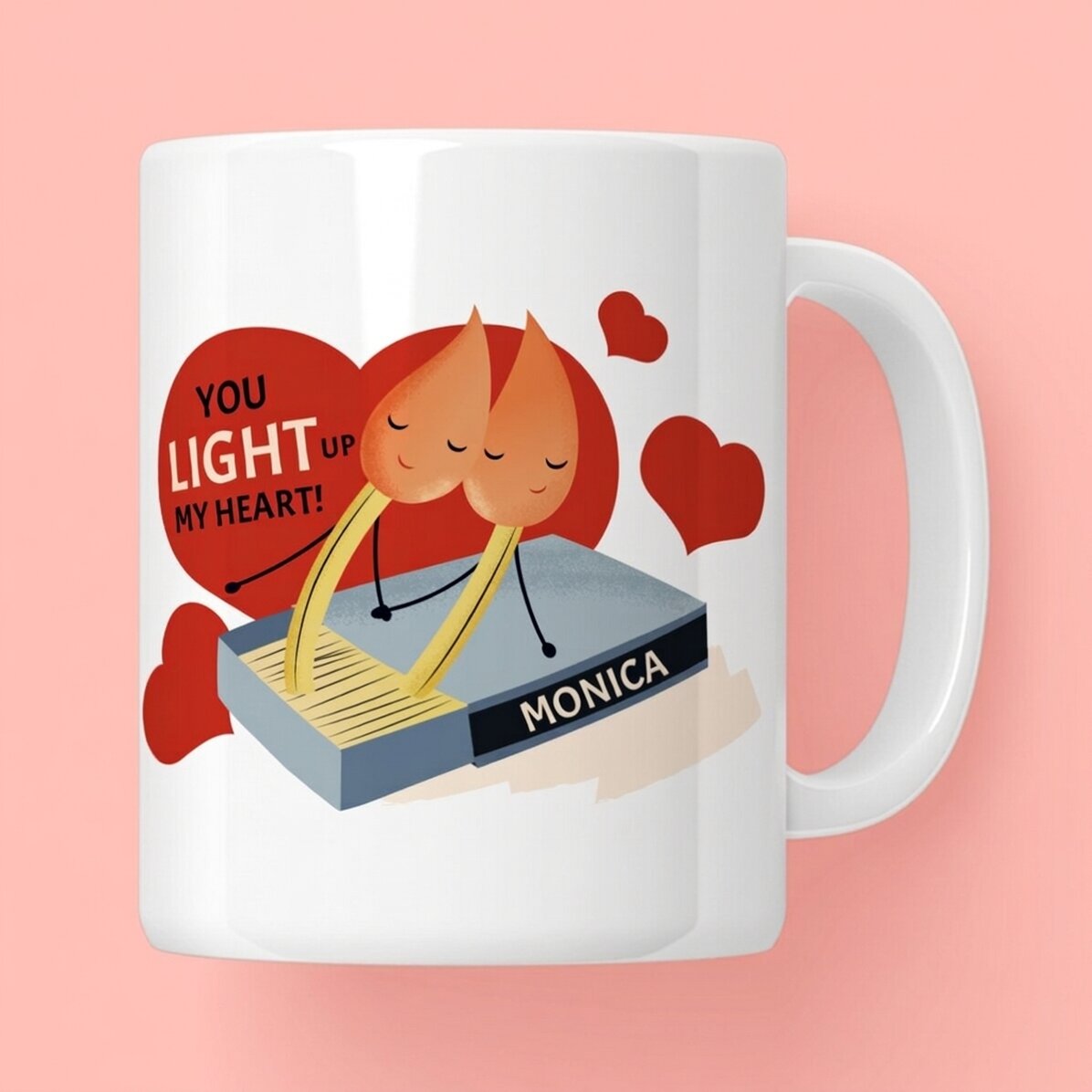 Tazza personalizzata con messaggio - Ligh up my heart