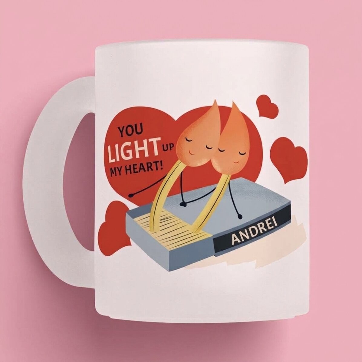 Tazza personalizzata con messaggio - Light up my heart