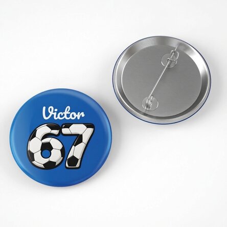 Spilla personalizzata con nome - 67 Six Seven Football