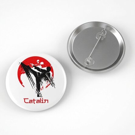 Spilla personalizzata con scritta - Arti marziali
