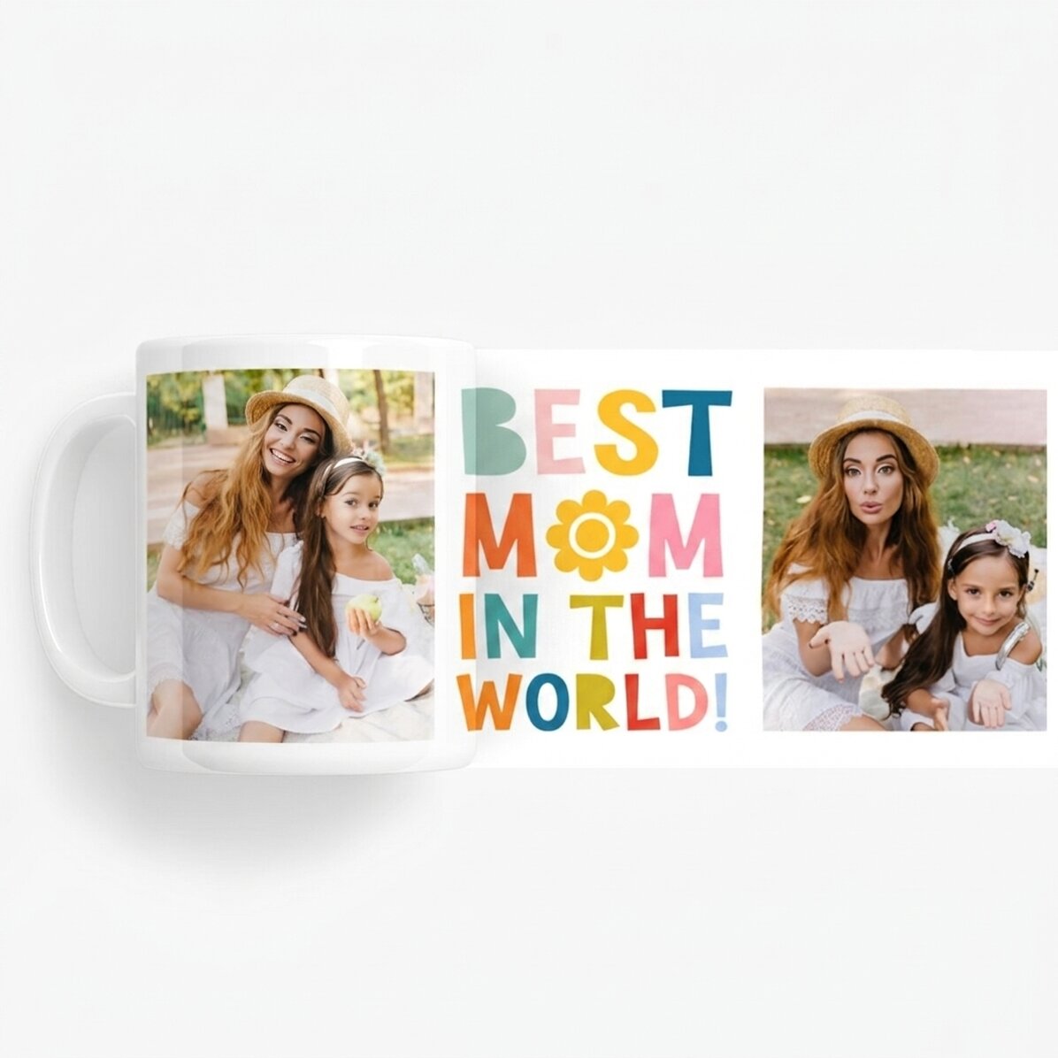Tazza personalizzata con 2 foto - La mamma migliore di sempre!