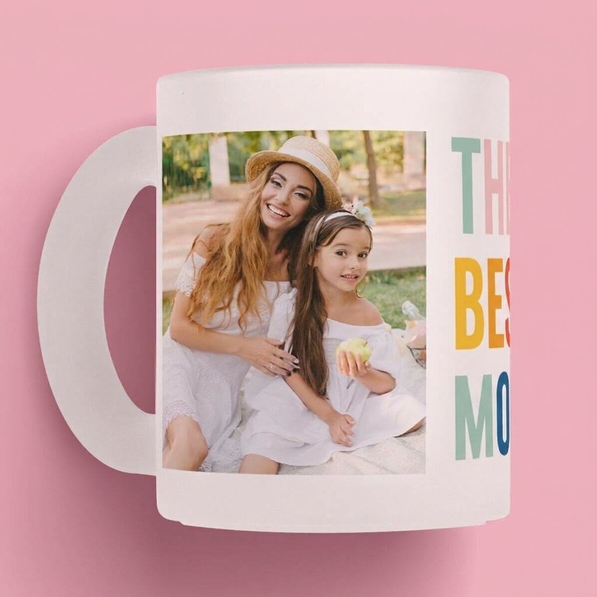 Tazza personalizzata con 2 foto - La mamma migliore del mondo!