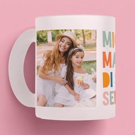Tazza personalizzata con 2 foto - La mamma migliore del mondo!