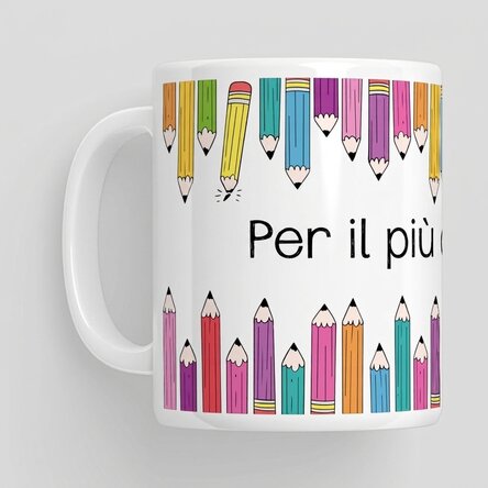 Tazza con messaggio - Matite colorate