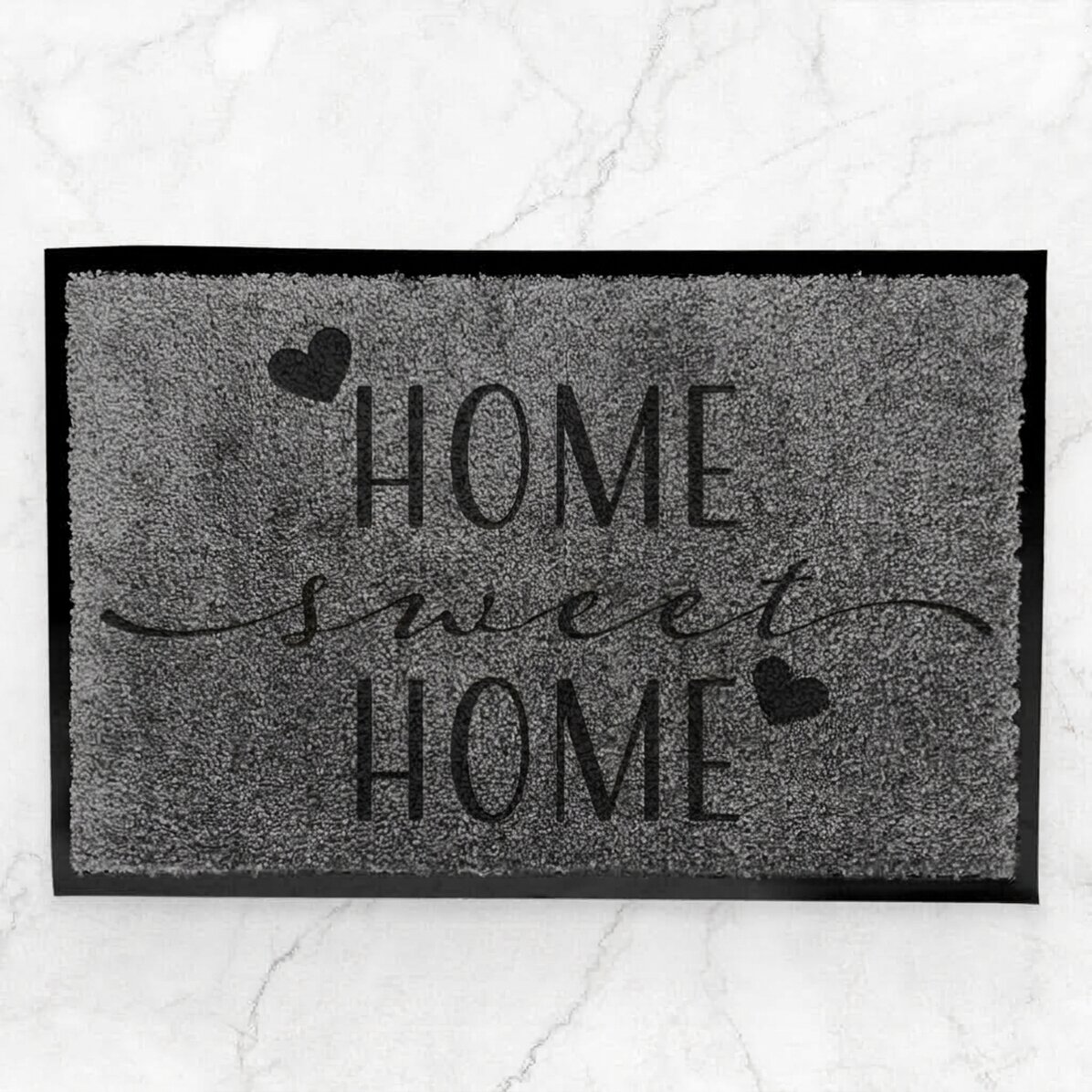 Customised indoor doormat with text - Home sweet home