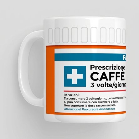 Tazza con messaggio - Prescrizione