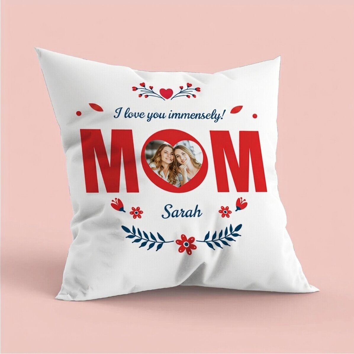 Cuscino personalizzato con foto e messaggio - Mamma