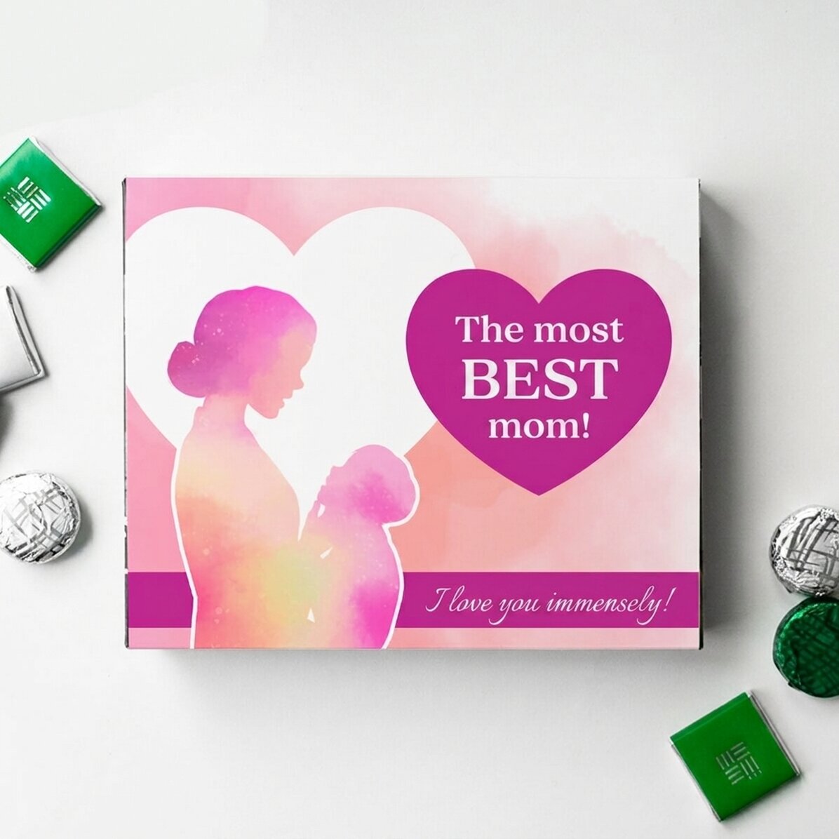 Scatola di cioccolatini personalizzata con messaggio - Mamma