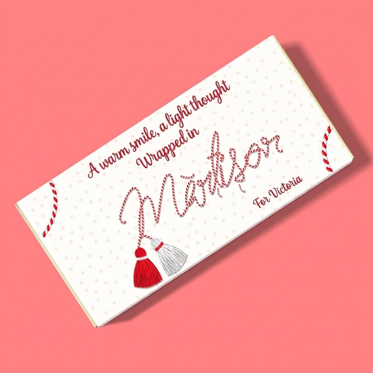 Cioccolato personalizzato con messaggio