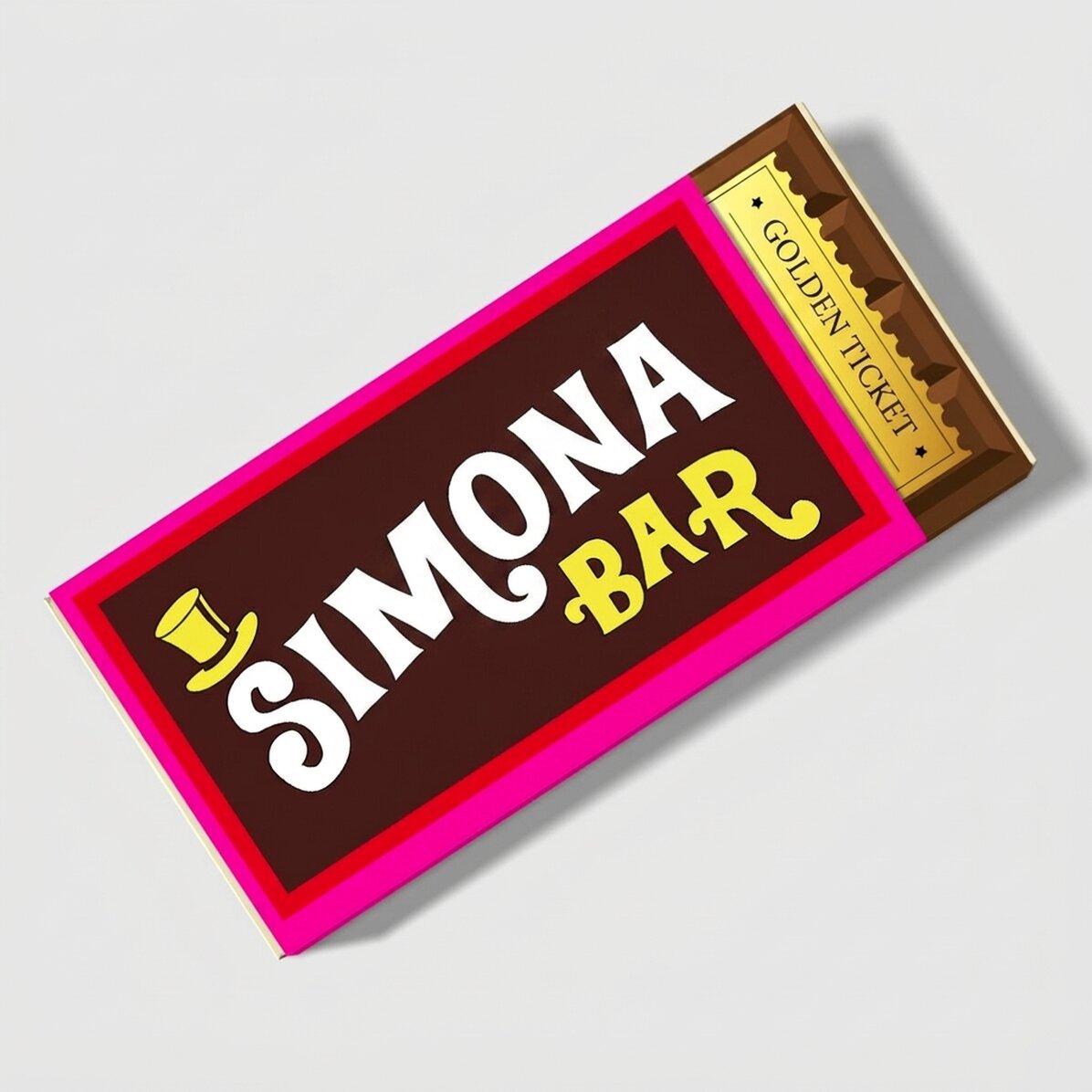 Cioccolato personalizzato con nome - Golden ticket