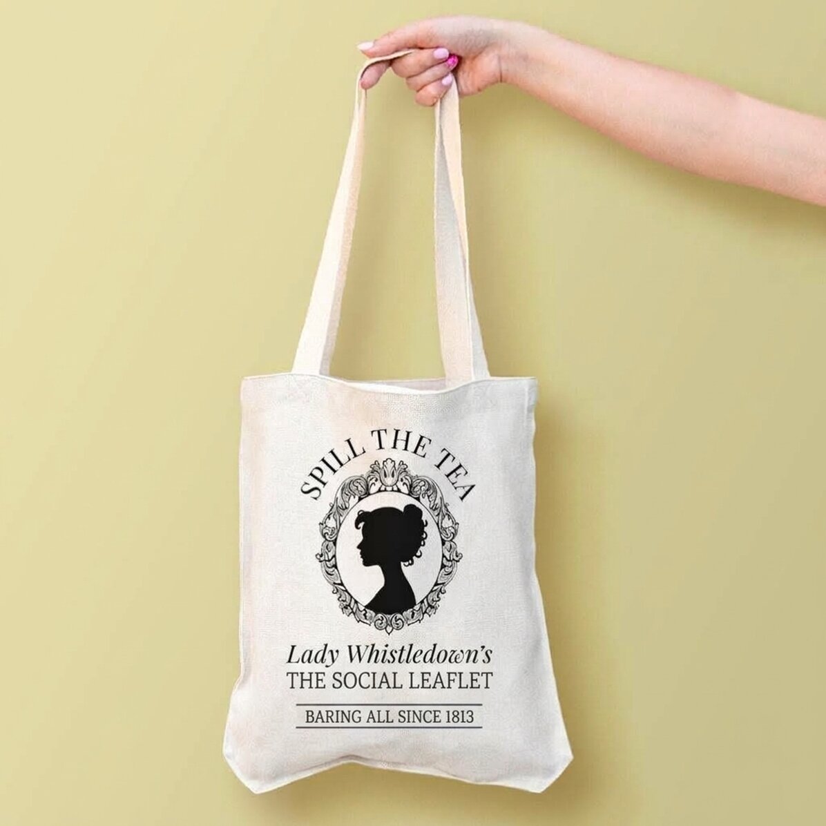 Borsa personalizzata con scritta - Spill the tea