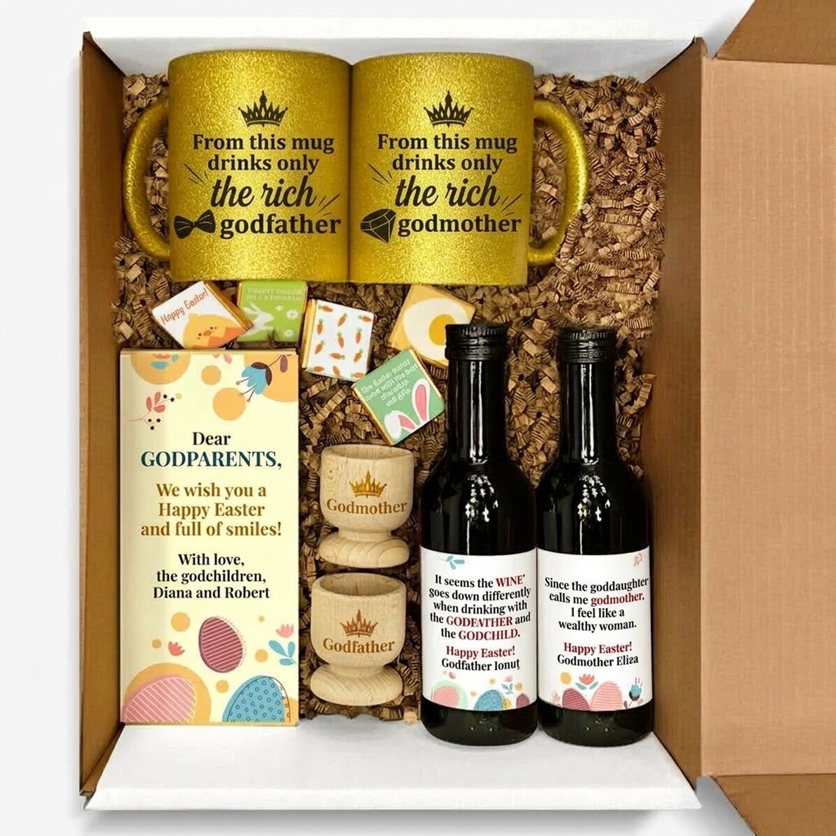 Set regalo personalizzato per i padrini - Buona Pasqua