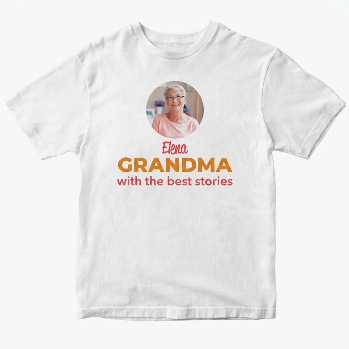 Maglietta in cotone con scritta personalizzata - Nonna