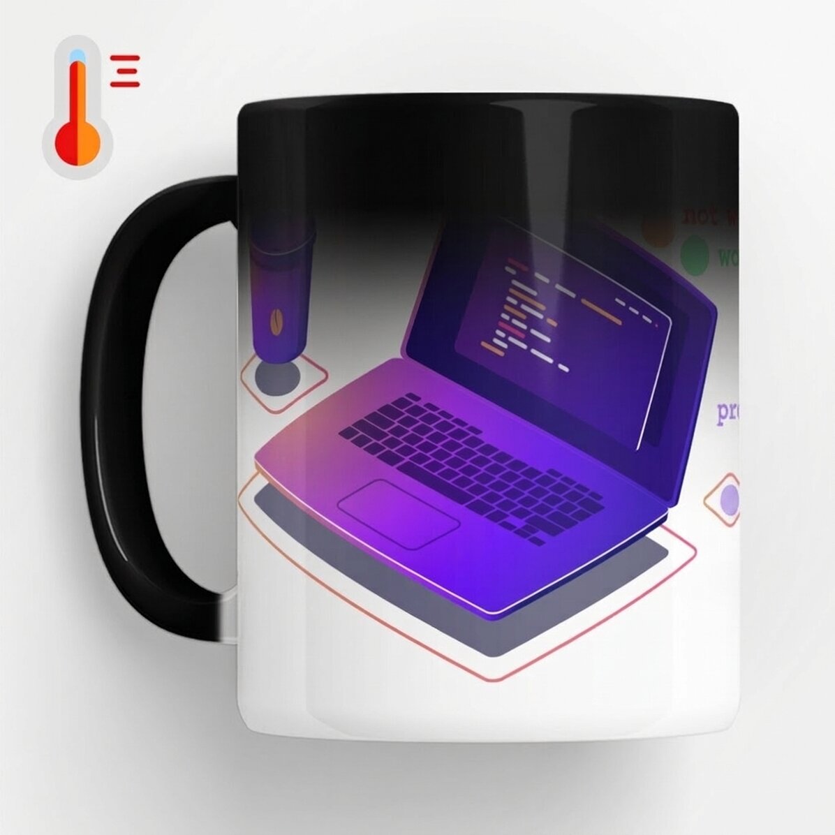 Tazza termosensibile personalizzata con testo - Programmazione