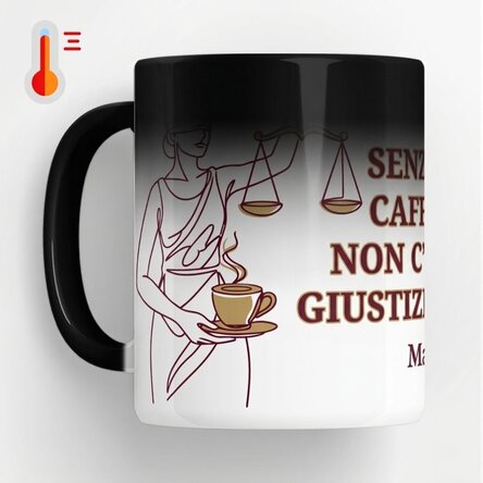 Tazza termosensibile personalizzata con scritta per avvocati